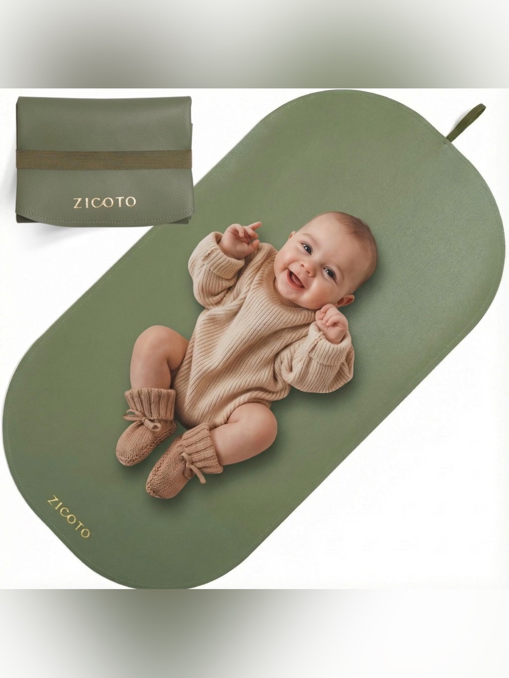 NWT - Beautiful Baby Diaper Changing Mat Made of Vegan Leather